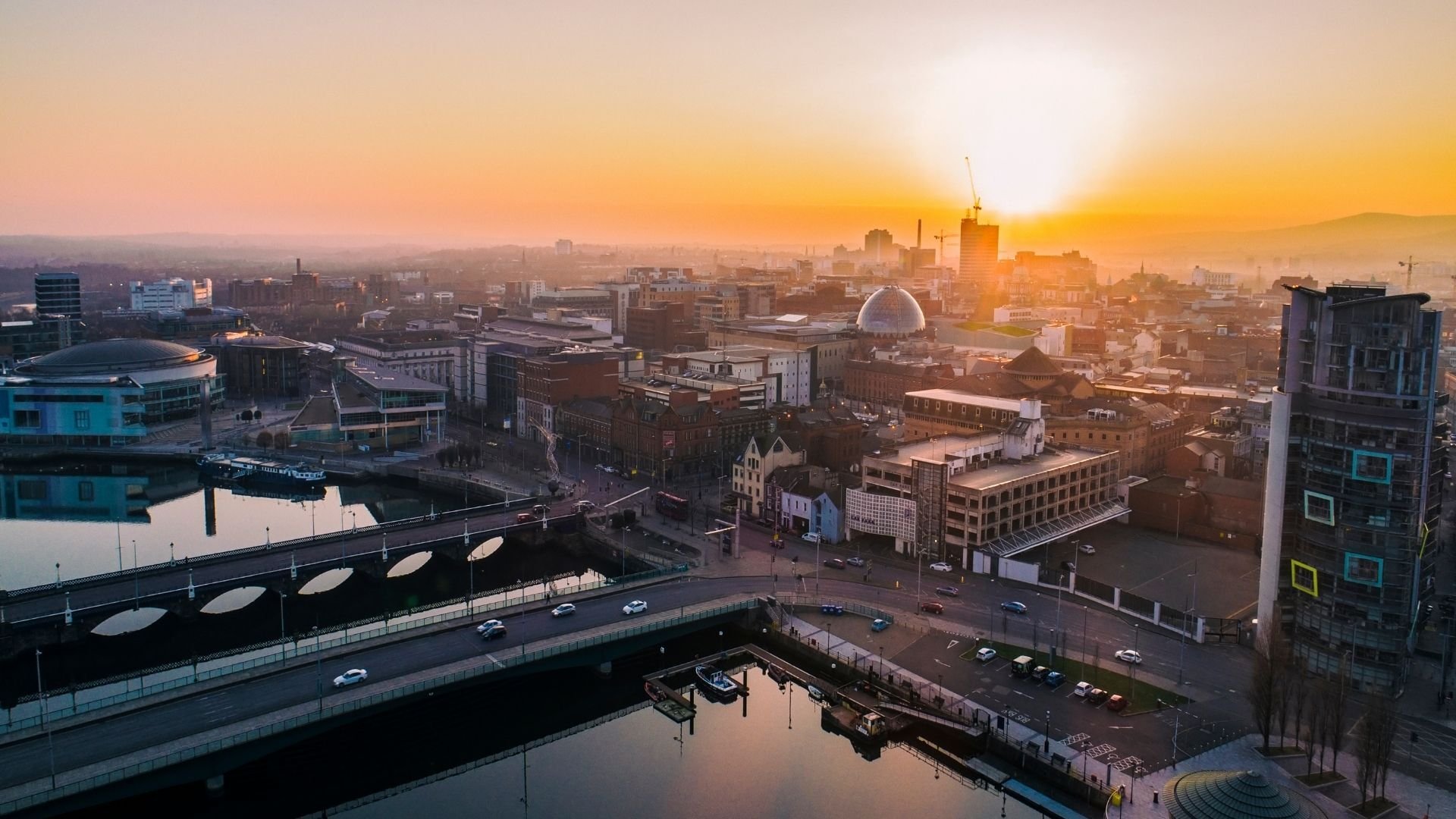 belfast from the sky